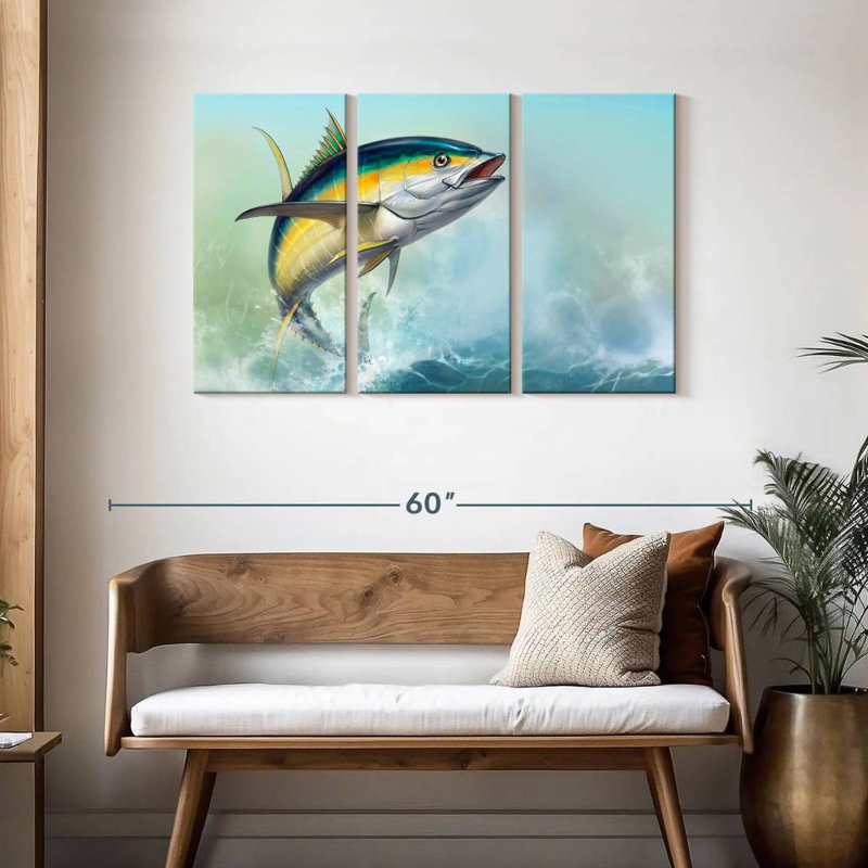 Brampt Tuna And Waves, 28" H x 45" W