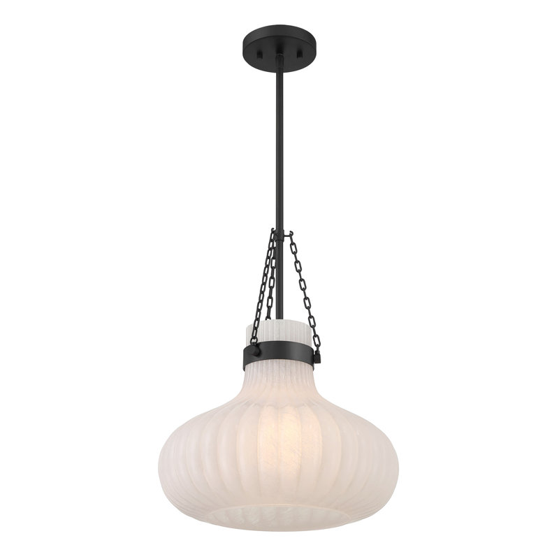 Luminaire suspendu 1 lumière Nico, Noir mat