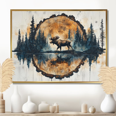 Geon Canadian Moose Into The Forest II - Moose, reproduction d'art sur toile encadrée