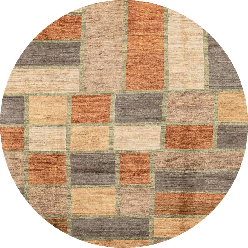 Abstract Indoor Rug, Round 6'