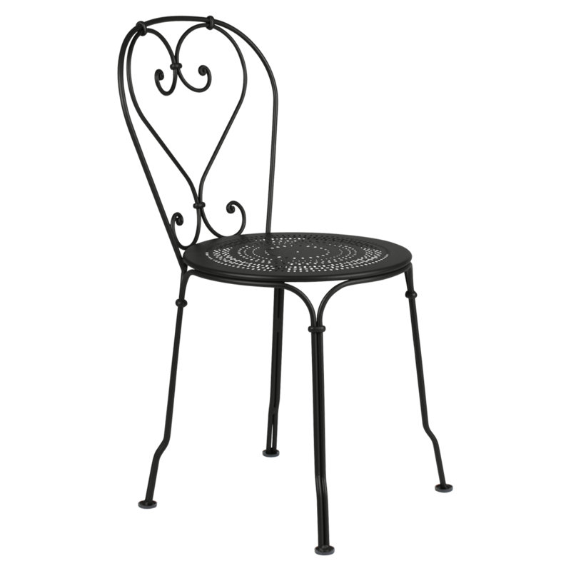 1900 Outdoor Dining Side Chair, Liquorice