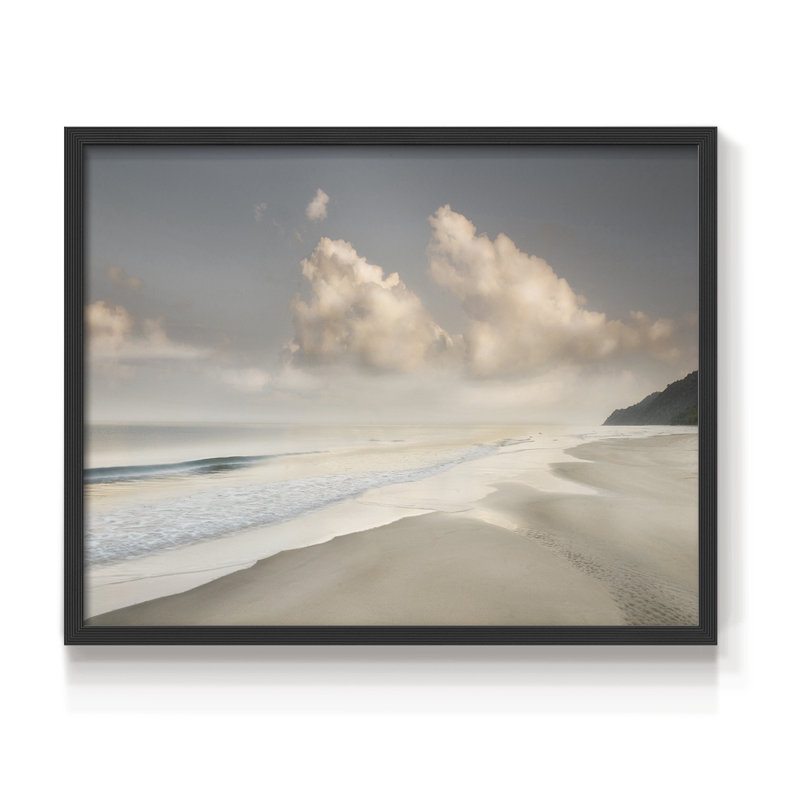 Brighton Shore -Framed Print - Restickable, 22" H x 28" W, Black