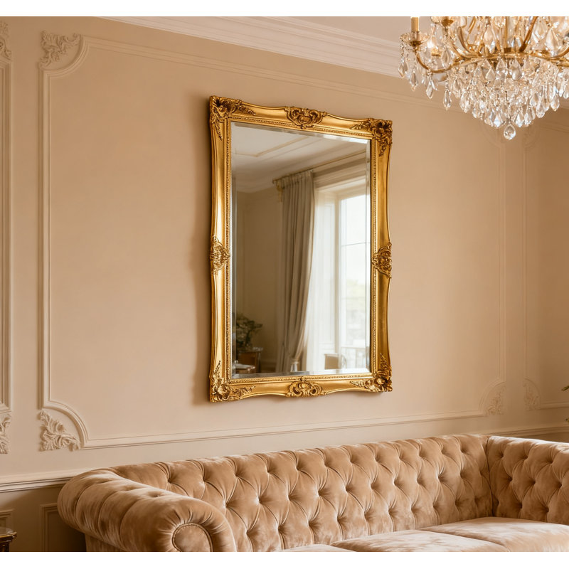 Rectangle Mirror, Gold