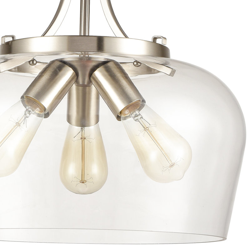 Luminaire suspendu géométrique unique à 3 lumières Latrell