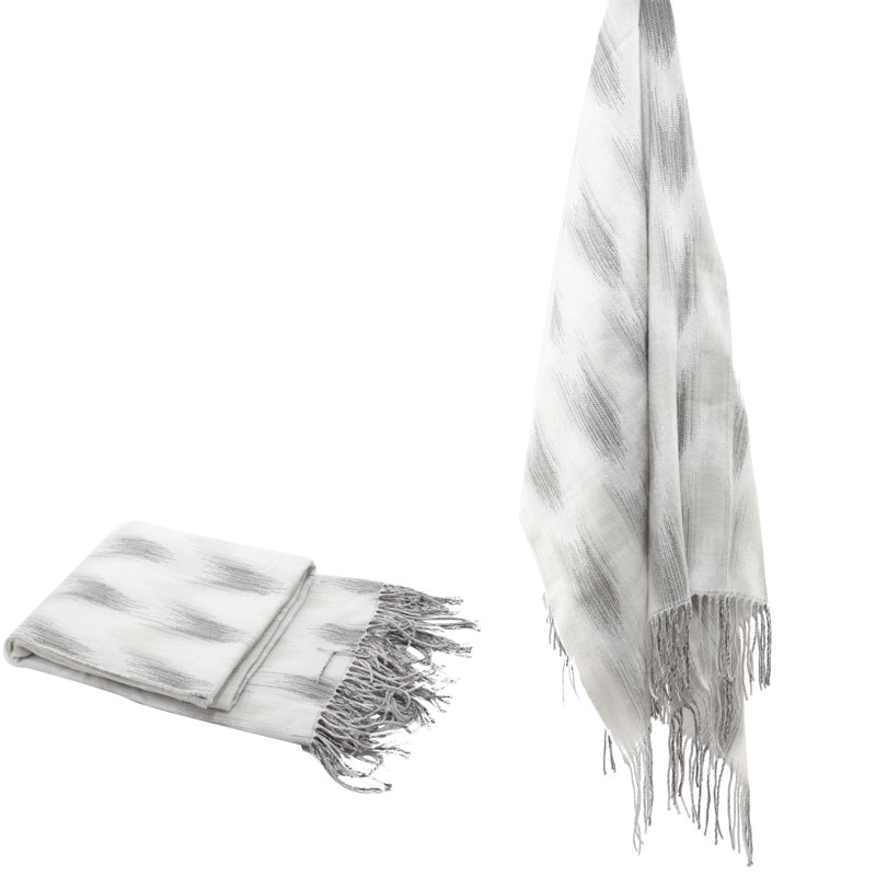 Knitted Throw Blanket, Gray