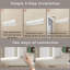  Miroir rectangulaire de salle de bain et de meuble-lavabo moderne à DEL à 3 couleurs et à intensité variable-668002595