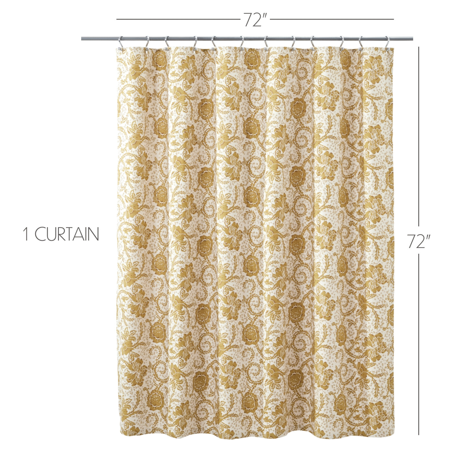 Floral Cotton Shower Curtain