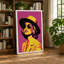 Woman in Yellow Pop Art 1 Piece Wrapped Canvas Wall Art-1420642582-1420642584