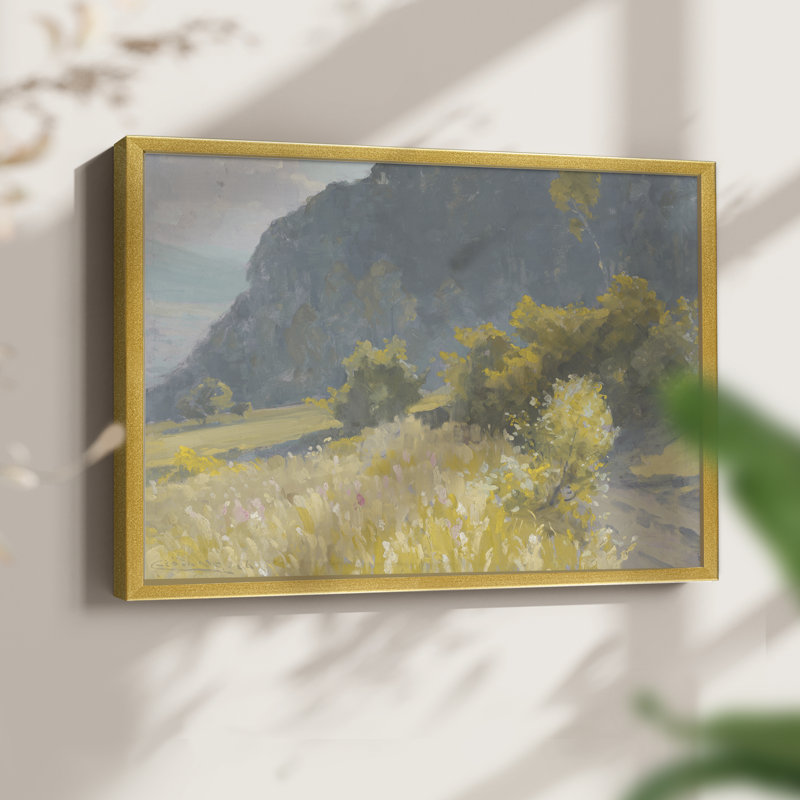 Paysages rétro-DCCXL-Reproduction encadrée - réversible, H 11 po x l 14 po, Doré