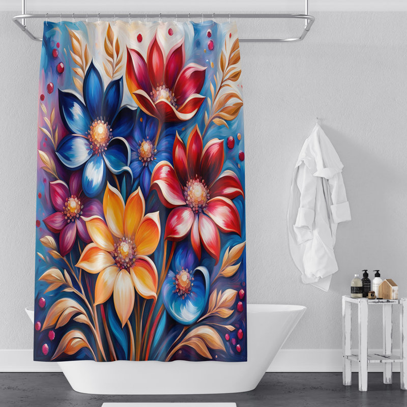 Rideau de douche Floral, H 93 po x l 70 po