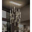 Lustre rectangulaire moderne 16 lumières Glam-94087786
