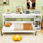 Lit escamotable en bois peu encombrant avec tablettes de rangement latérales-478825422-478825410