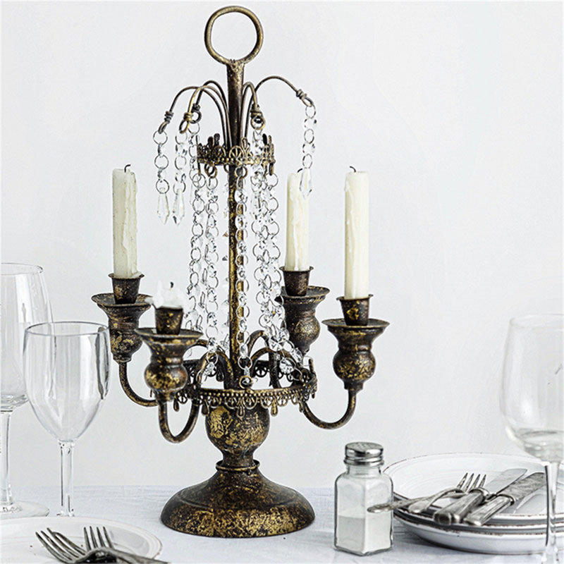 18.9'' H Metal Tabletop Candlestick