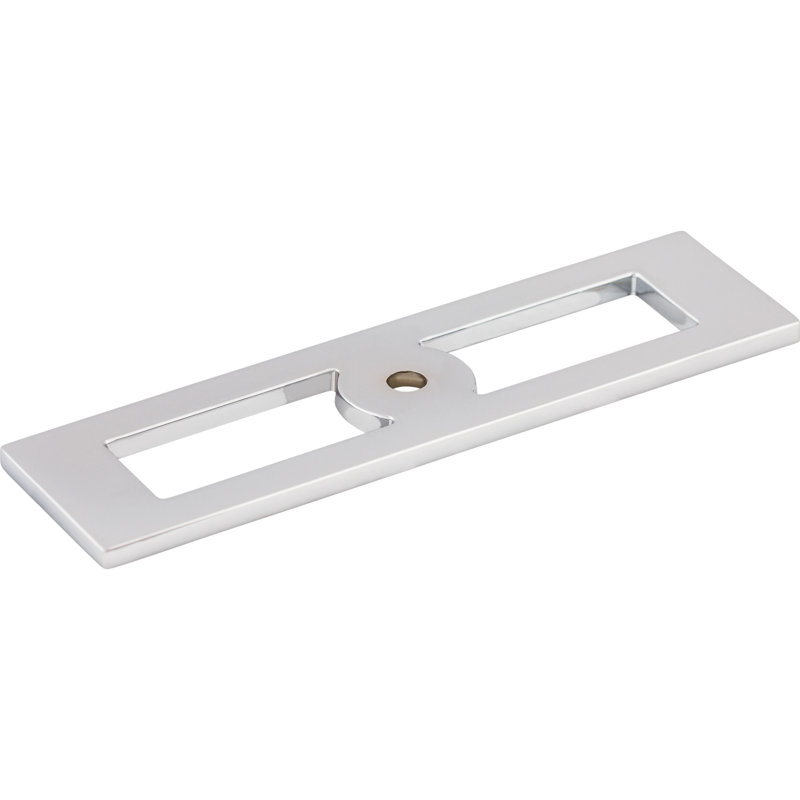 Hollin 4 9/32" Length Rectangle Knob, Polished Chrome
