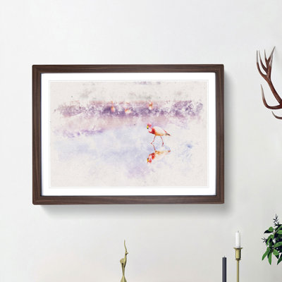 Flamingo Reflection - Picture Frame Painting Print