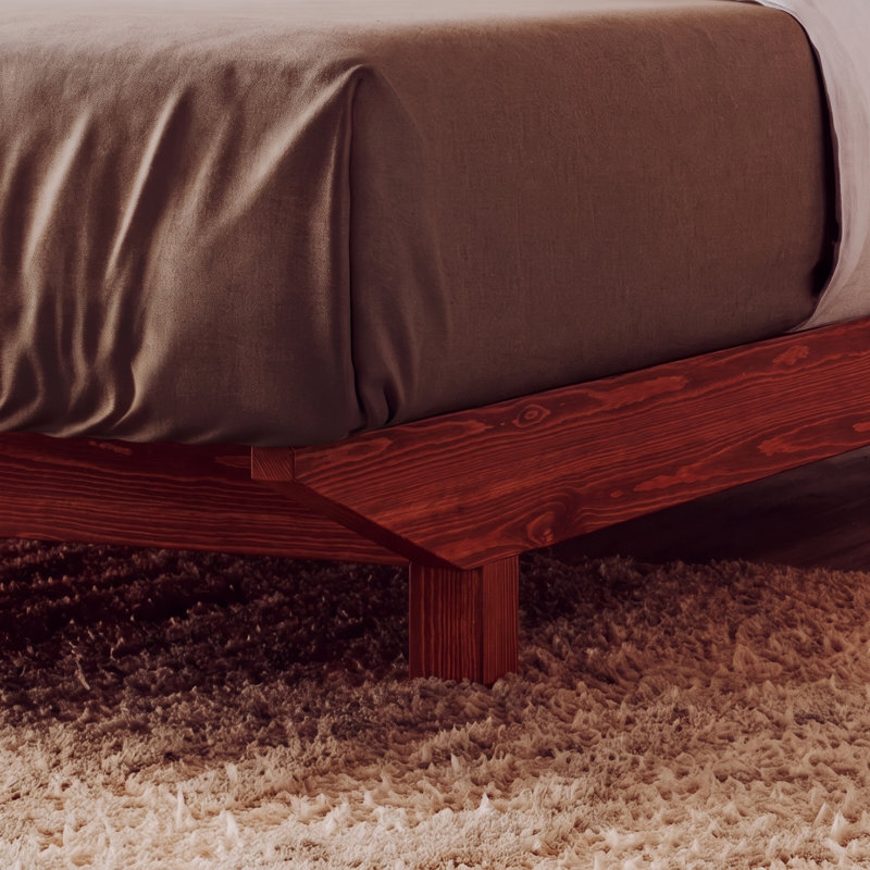 Ellyson Bed Frame, 85" x 85", Red Wood