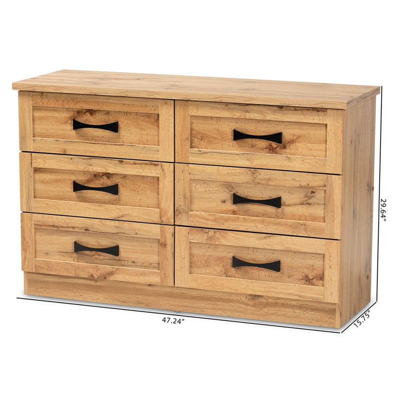 Commode à 6 tiroirs 42,24 po Francisk