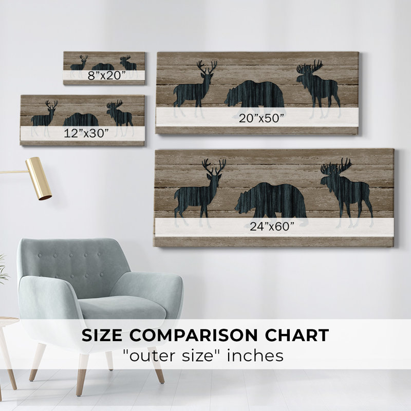 Woodland Trio sur toile, H 8 po x l 20 po x P 1,5 po