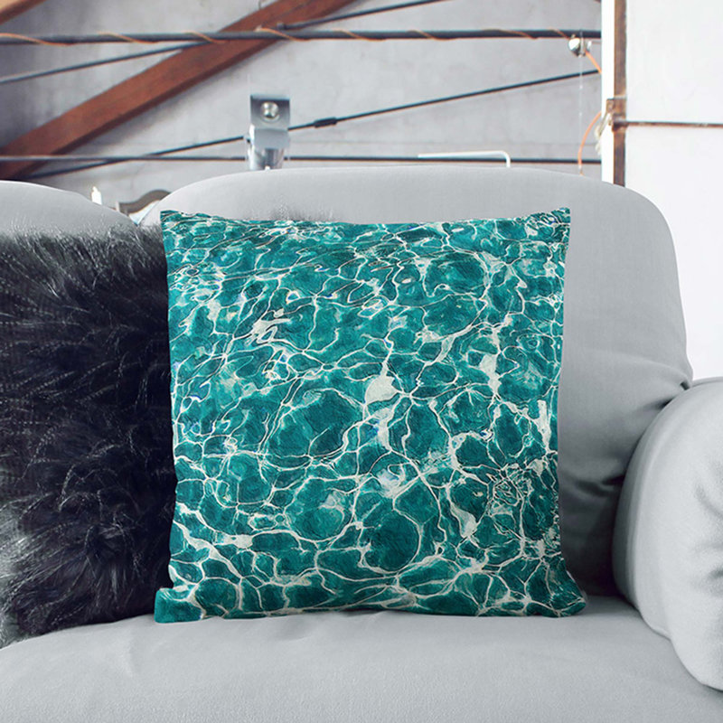 Square Cushion, 40cm H x 40cm W x 15cm D, White