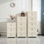 Armoire de rangement pliante de 19,69 po, 4 niveaux, bacs de rangement pliables avec porte magnétique, armoire de rangement en plastique avec roues-2011765576