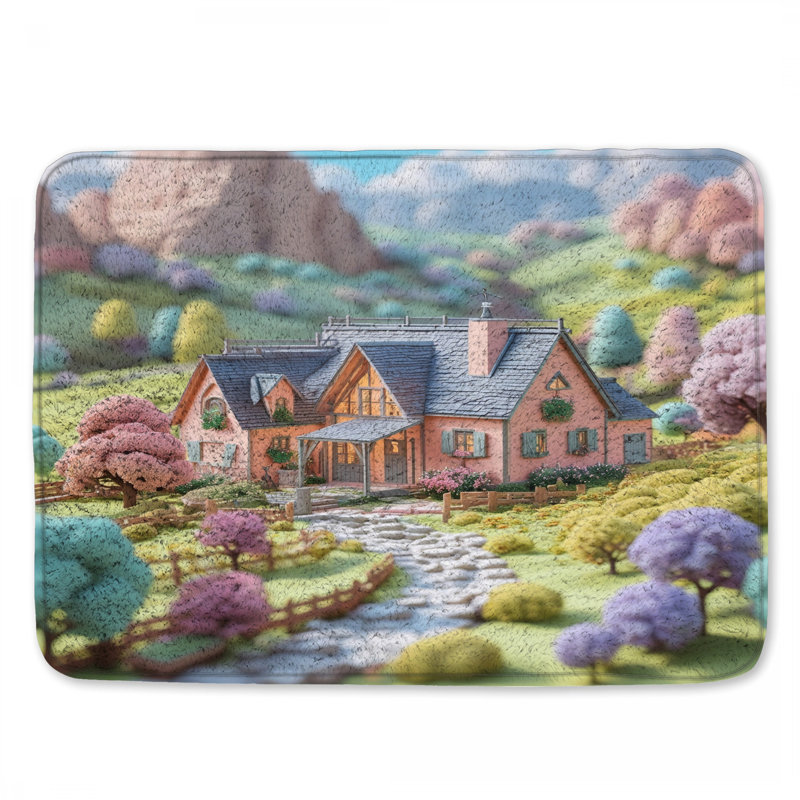 Tapis de bain pastel, L 34 po x L 21 po