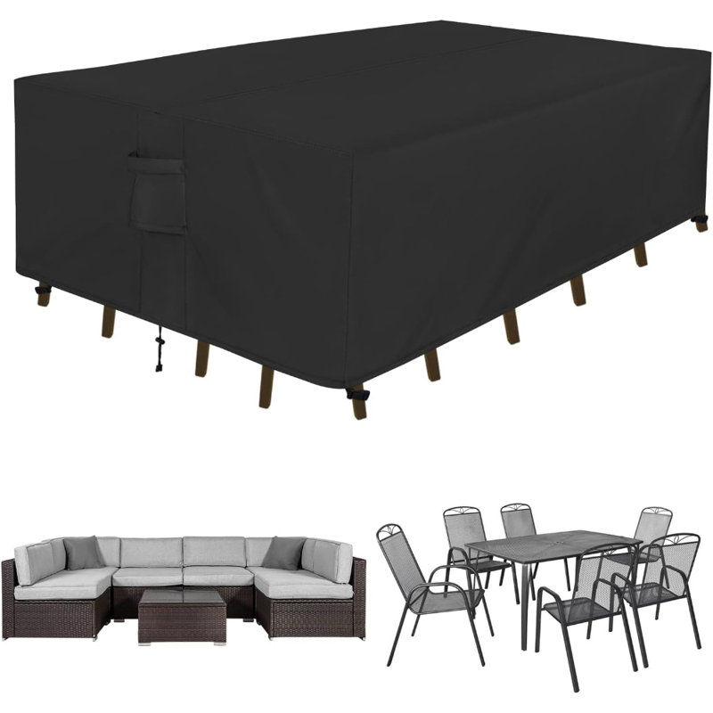 Housse imperméable rectangulaire pour meubles de patio