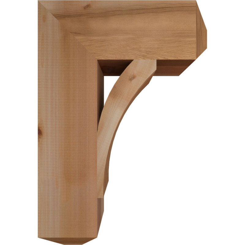 Thorton Craftsman Bracket, Western Red Cedar (Smooth), 26" H x 6" W x 18" D