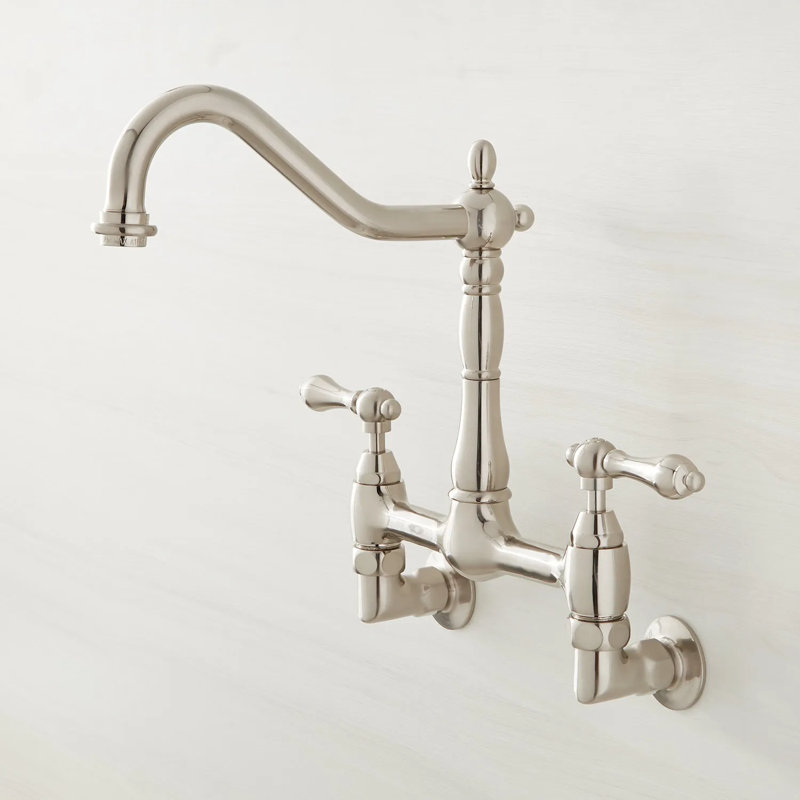 Felicity Wall-Mount Kitchen Faucet, Brushed Nickel