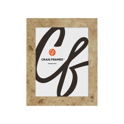 Cadre photo Craig Frames 43 x 61 cm (17 x 24 pouces), loupe de pommier, style Bauhaus 125, moulure en MDF de 3,2 cm (1,25 pouce), finition texturée, vitre en plexiglas et système d'accrochage inclus.
