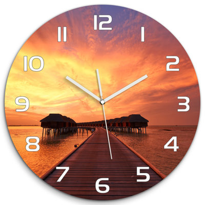 Jerrisha Glass Wall Clock