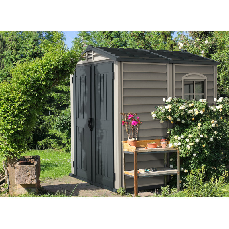Storemate Plus 6 ft. 3 in. W x 6 ft. 3 in. D Plastic Steep Slope Storage Shed