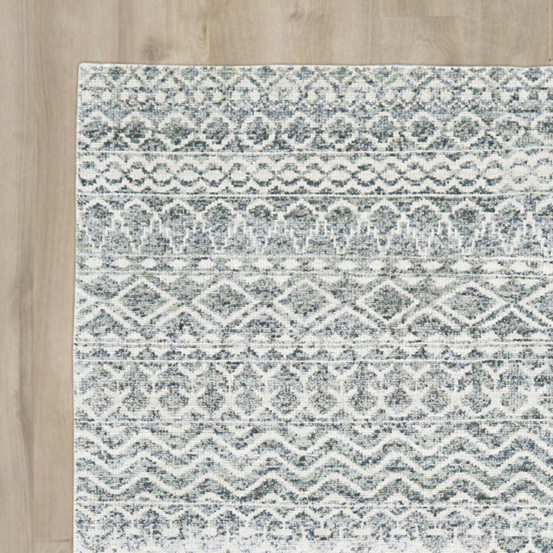 Aube Viscose Chevron Indoor Rug, Rectangle 7'9" x 9'9"