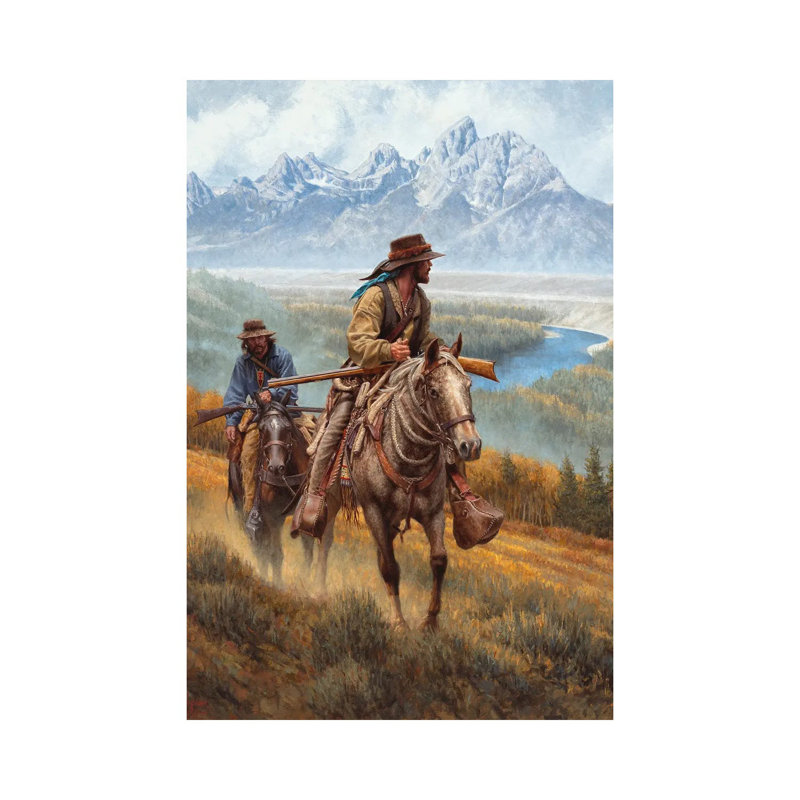 Season of the Mountain Men 1 Piece Wrapped Canvas Wall Art, 101.6 cm H x 66.04 cm W