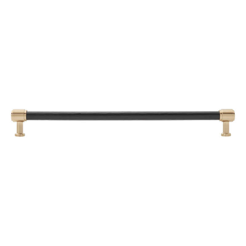 Poignée d'armoire surdimensionnée 12-5 / 8 po Lazzara, Champagne Bronze / Matte Black