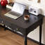 Bureau simple en chêne rouge massif noir