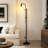 Austin 69 in. Modern Height-Adjustable LED Industrial Black Floor Lamp, Bulb Included