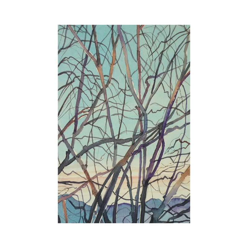 Bare Winter Branches by Luisa Millicent - Wrapped Canvas Print, 20.32 cm H x 30.48 cm W