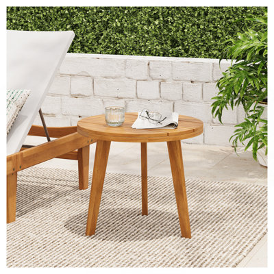 Table d'appoint ronde en acacia