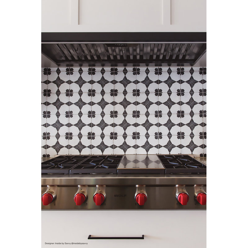 Enchante Decorative 8" x 8" Porcelain Field Tile in Moderno