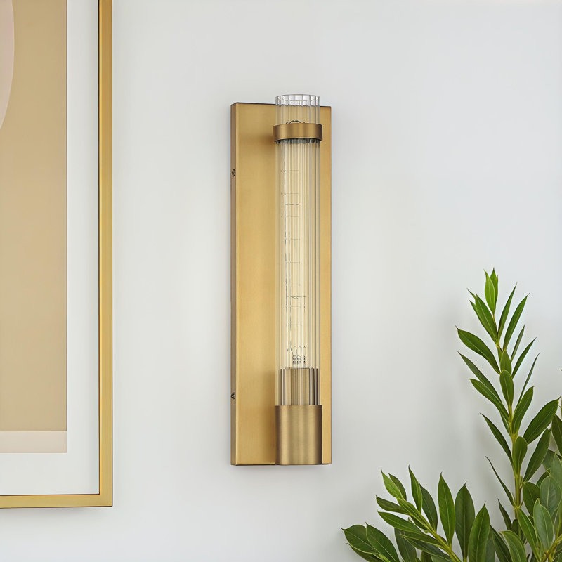 Anakyn 1 - Light Dimmable Flush Mount Sconce in Warm Brass, Warm Brass