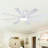 52" 8-blades Flush Mount Indoor Ceiling Fan With Light And Remote/app Control-2022916723