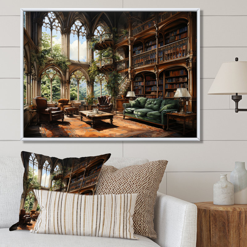 Art contemporain, bibliothèques, Haven I, H 30 po x l 40 po x P 1,5 po, Cadre flottant blanc