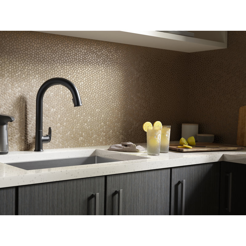 Sensate Pull-Down Touchless Single Handle Kitchen Faucet, Matte Black