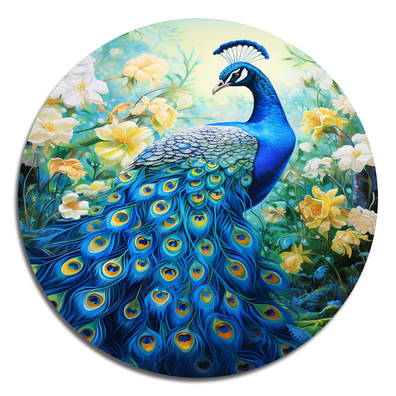 Tavarous - animaux, art rond en métal, H 36 po x l 36 po