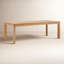 Brianna 86" Wide Outdoor Teak Wood Dining Table, Natural