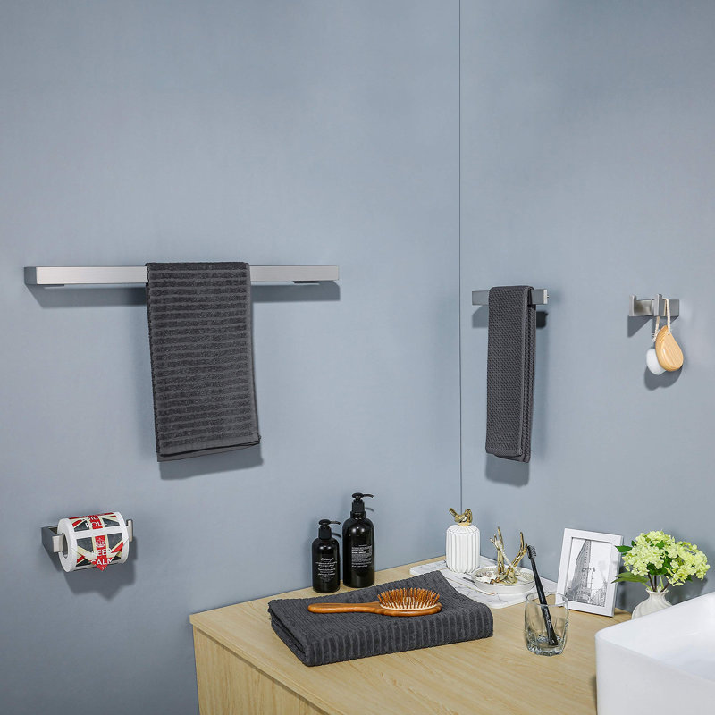 4 Pieces Bathroom Hardware Accessories Set, Nickel
