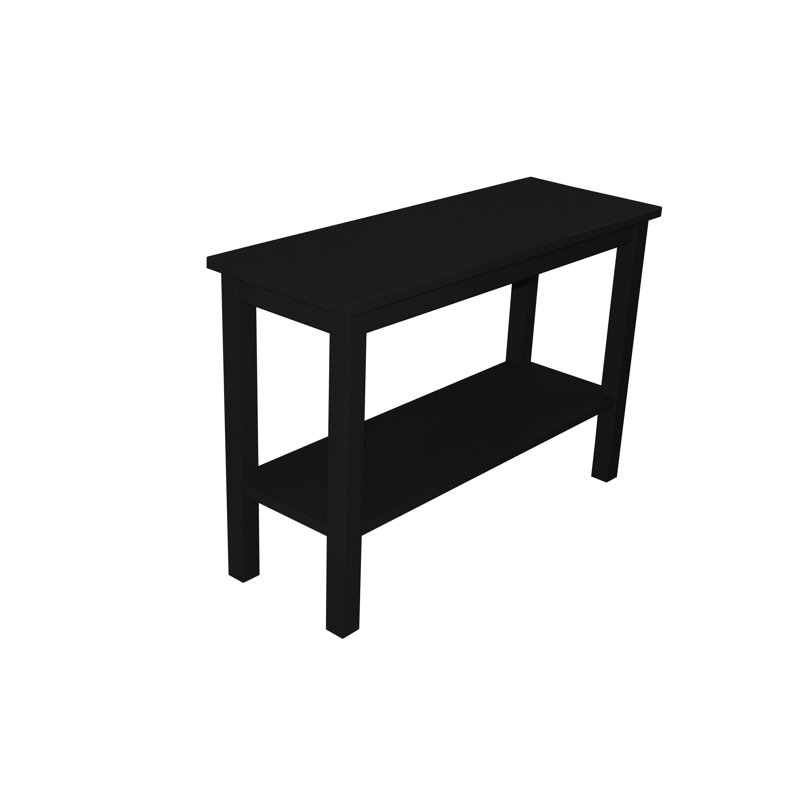 Console en bois massif 44 po Haralan, Noir