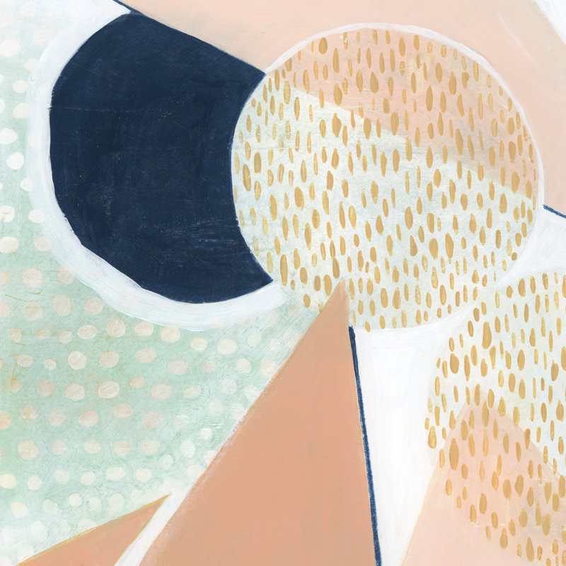 Peach Eclipse V by Grace Popp - Wrapped Canvas Painting, 91cm H x 91cm W