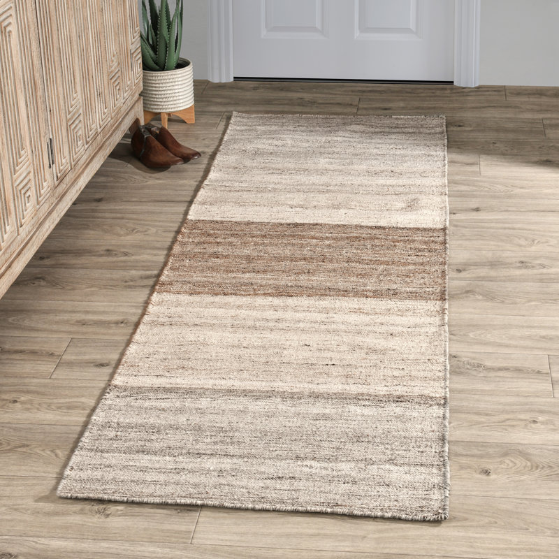 Matilda Multicolor Flat Woven Wool Stripe Runner Rug