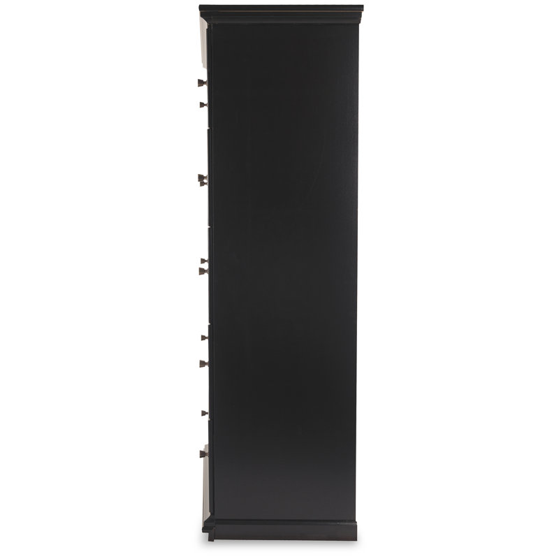 Leanette Commode 5 tiroirs, Noir